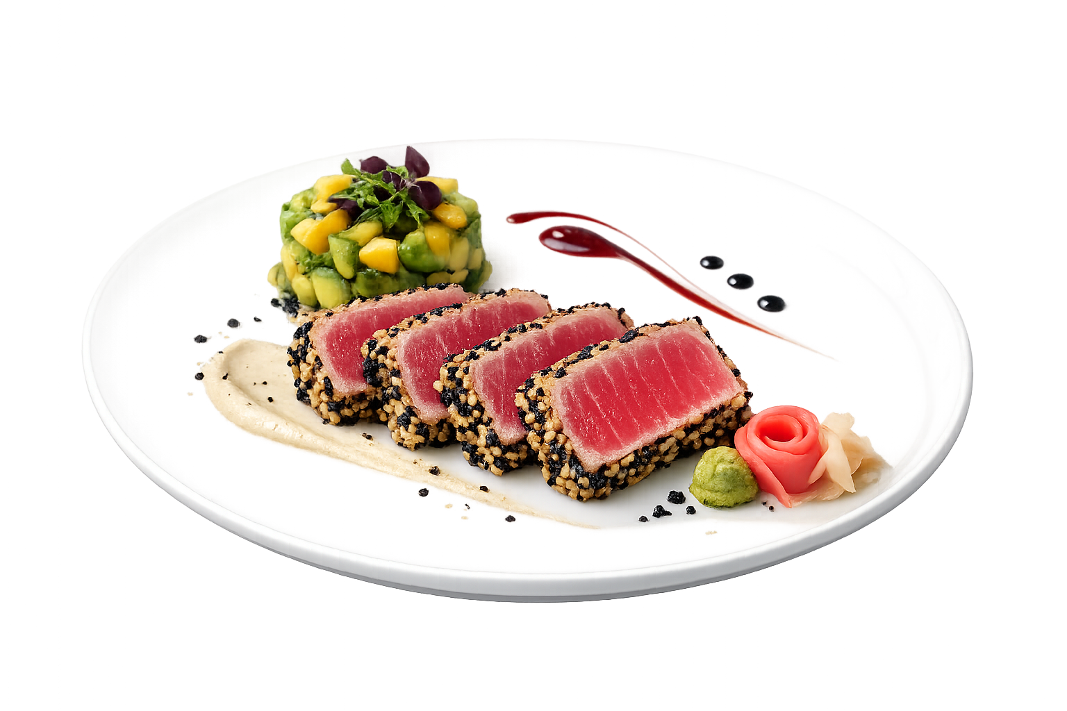 Atun sellado con costra de ajonjoli